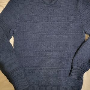 J. Crew Textured Navy Sweater